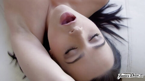 Beautiful brunette Dallas Black moans...